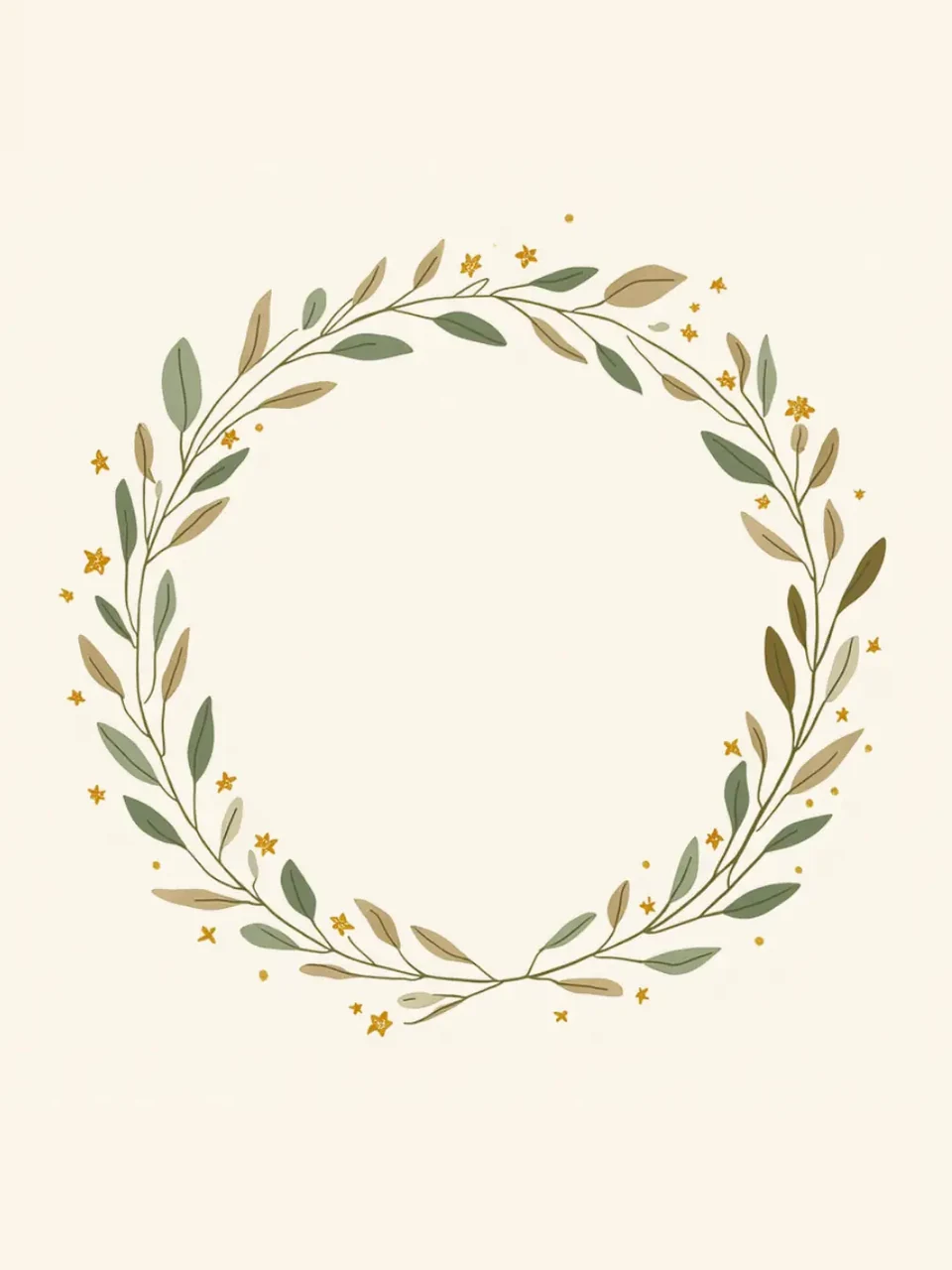 Grün-goldener Blätterkranz