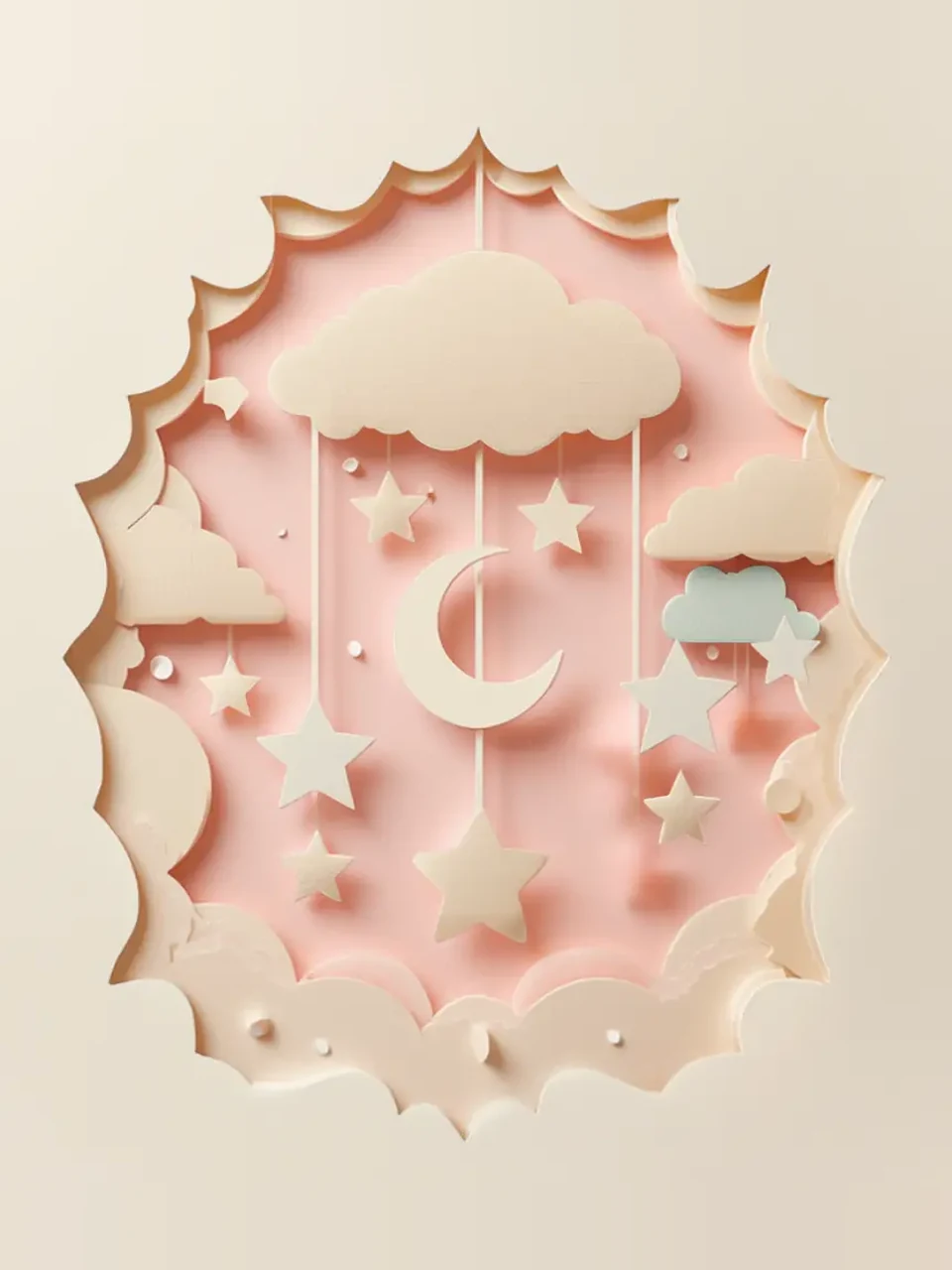 Babyparty: Mehrlagige Illustration