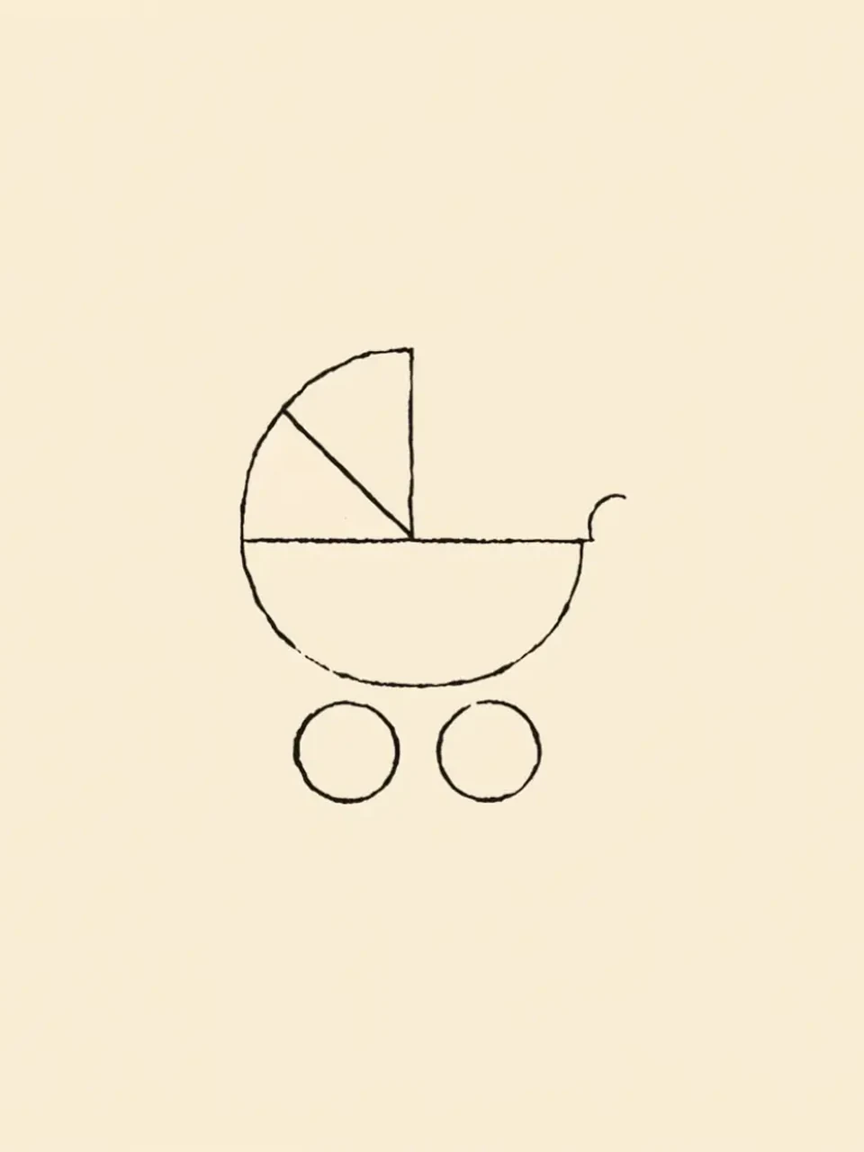 Babyparty: Minimalistische Linienzeichnung