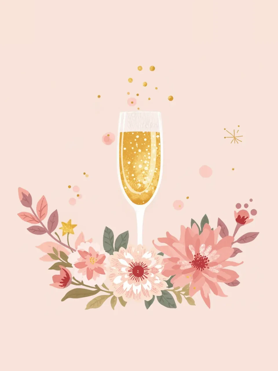 Brautparty: Farbenfrohe Illustration