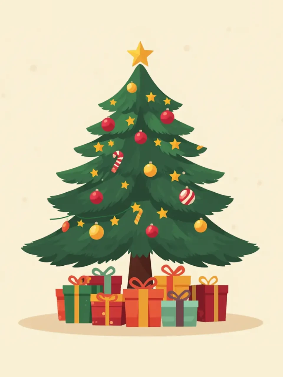 Weihnachten: Farbenfrohe Illustration