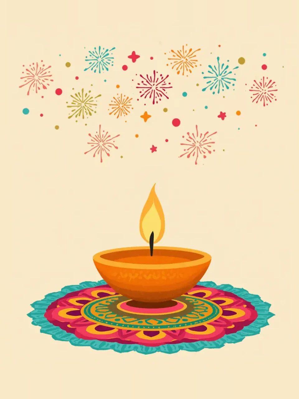 Diwali: Farbenfrohe Illustration