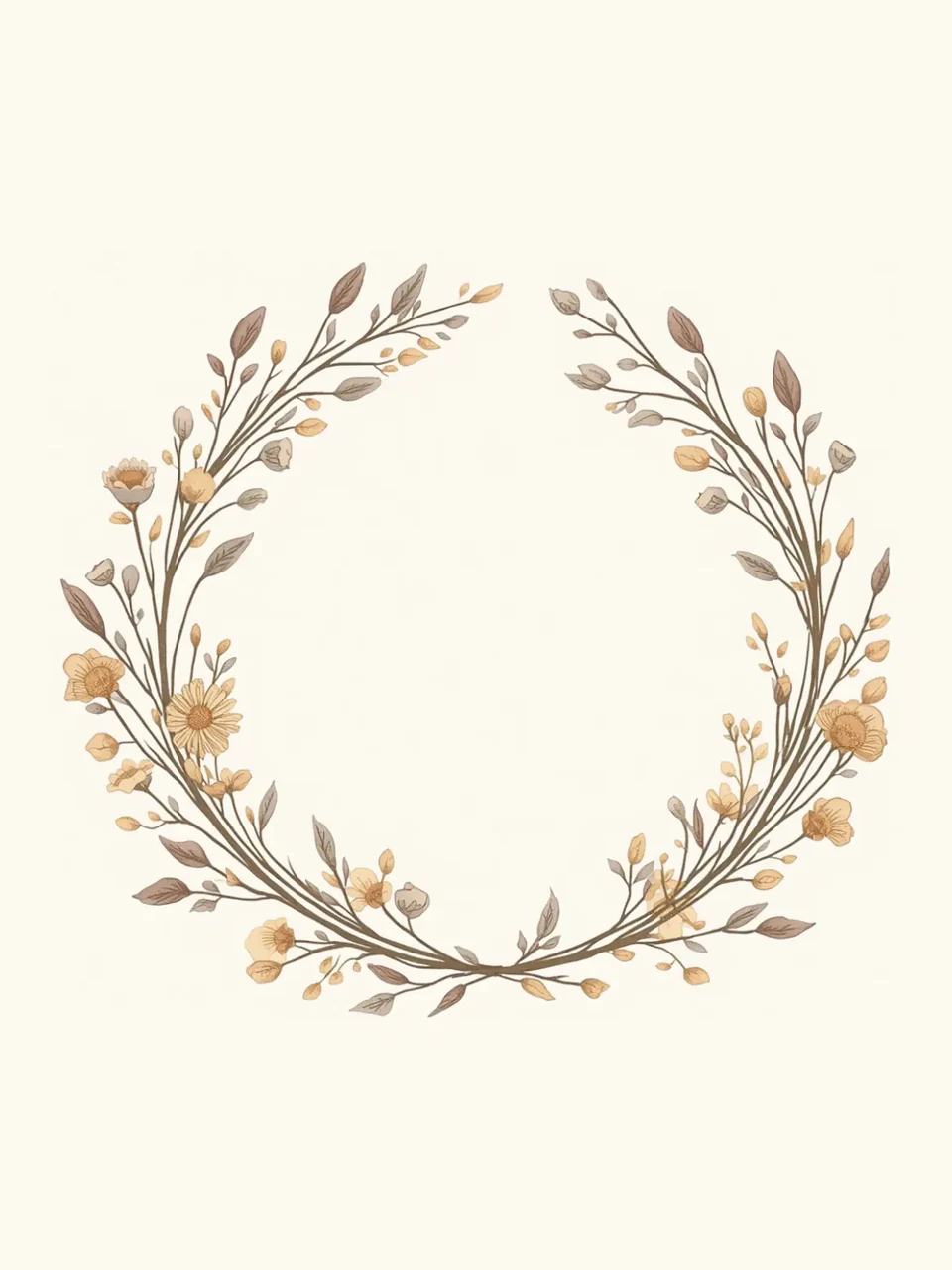 Kranz aus Trockenblumen