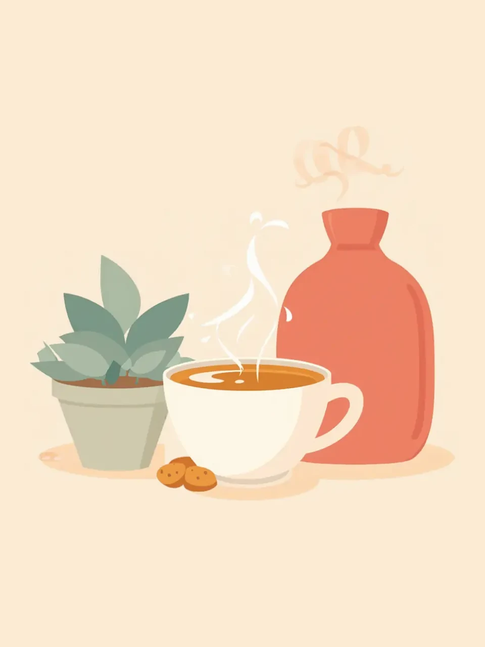 Gute Besserung: Farbenfrohe Illustration