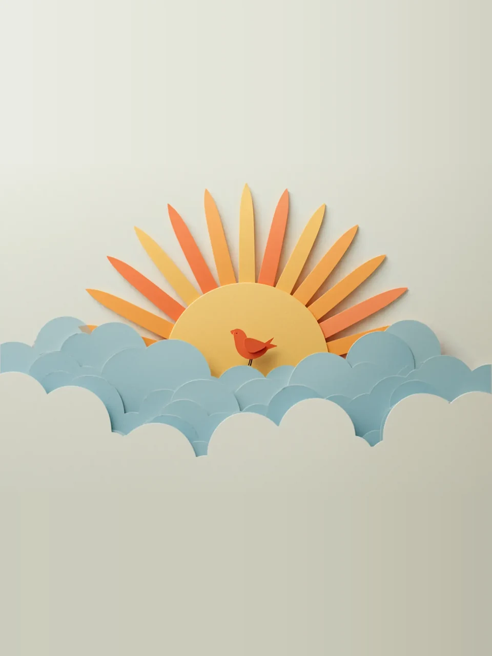 Gute Besserung: Mehrlagige Illustration
