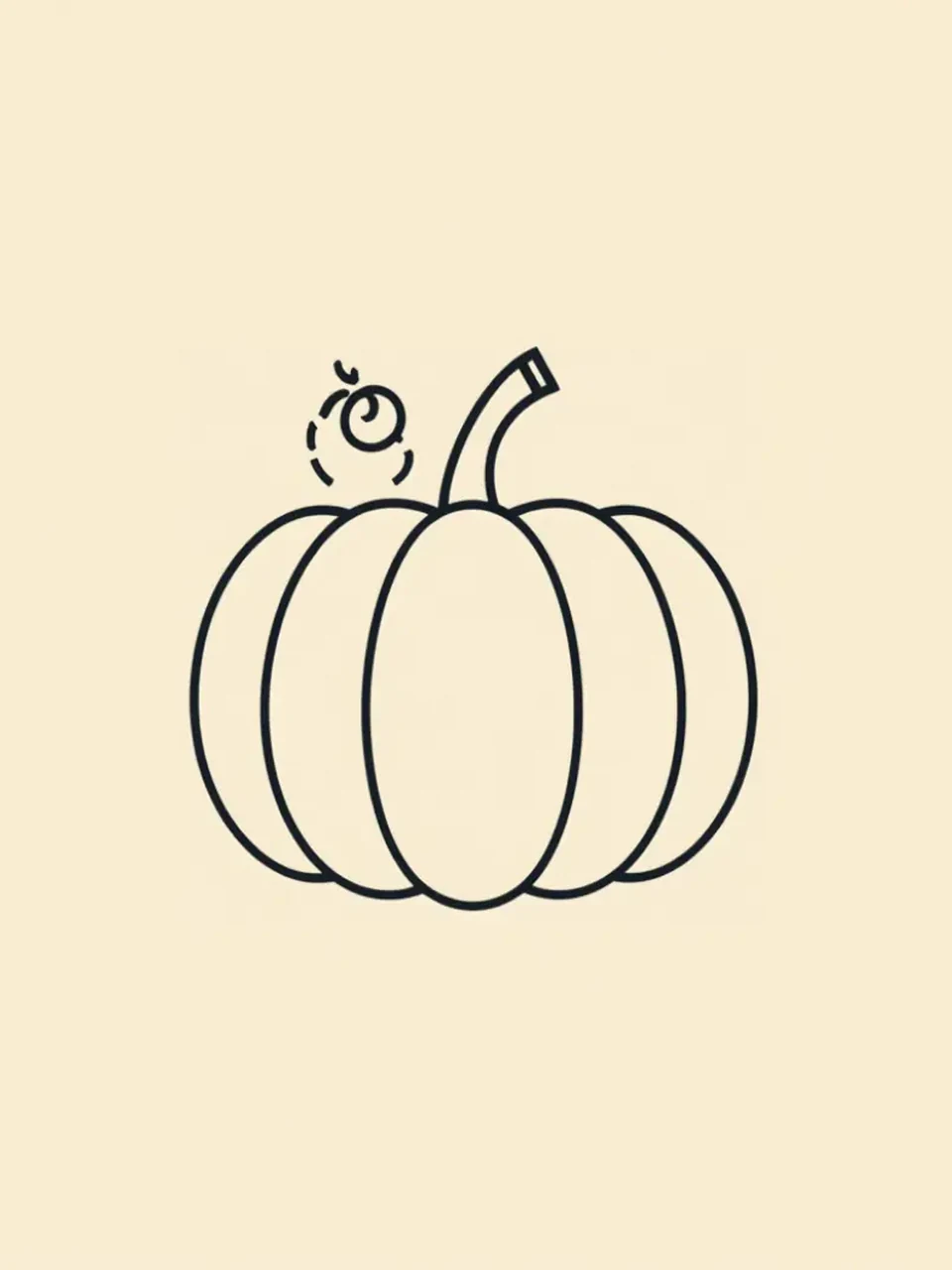 Halloween: Minimalistische Linienzeichnung