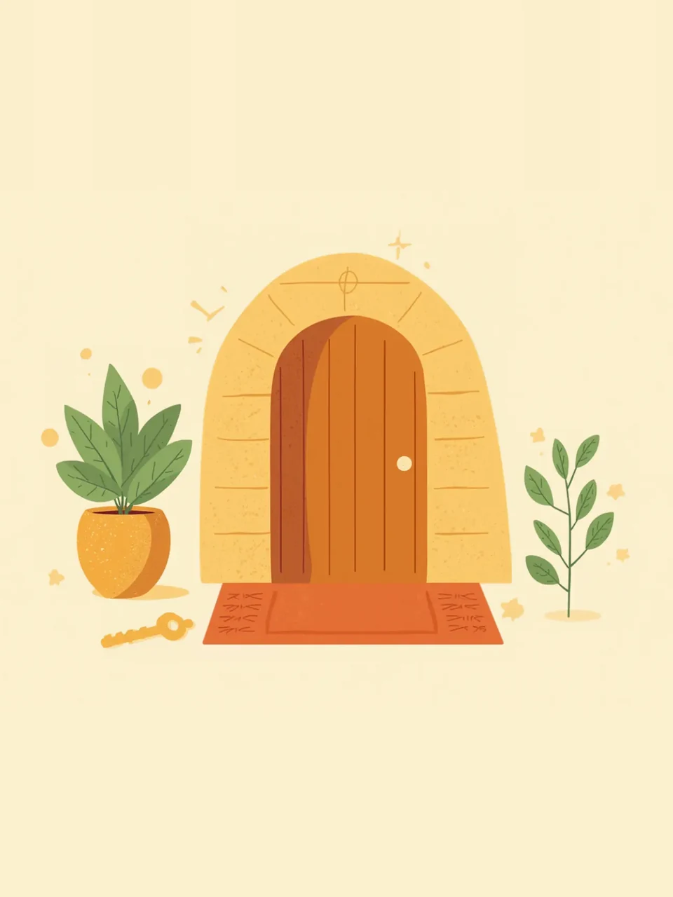 Einweihung: Farbenfrohe Illustration