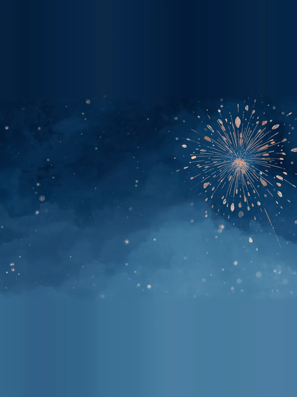 Neujahr: Aquarellmotiv