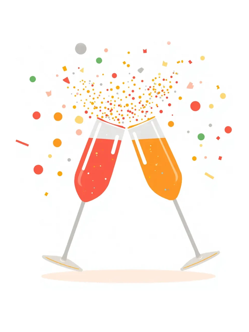 Neujahr: Farbenfrohe Illustration