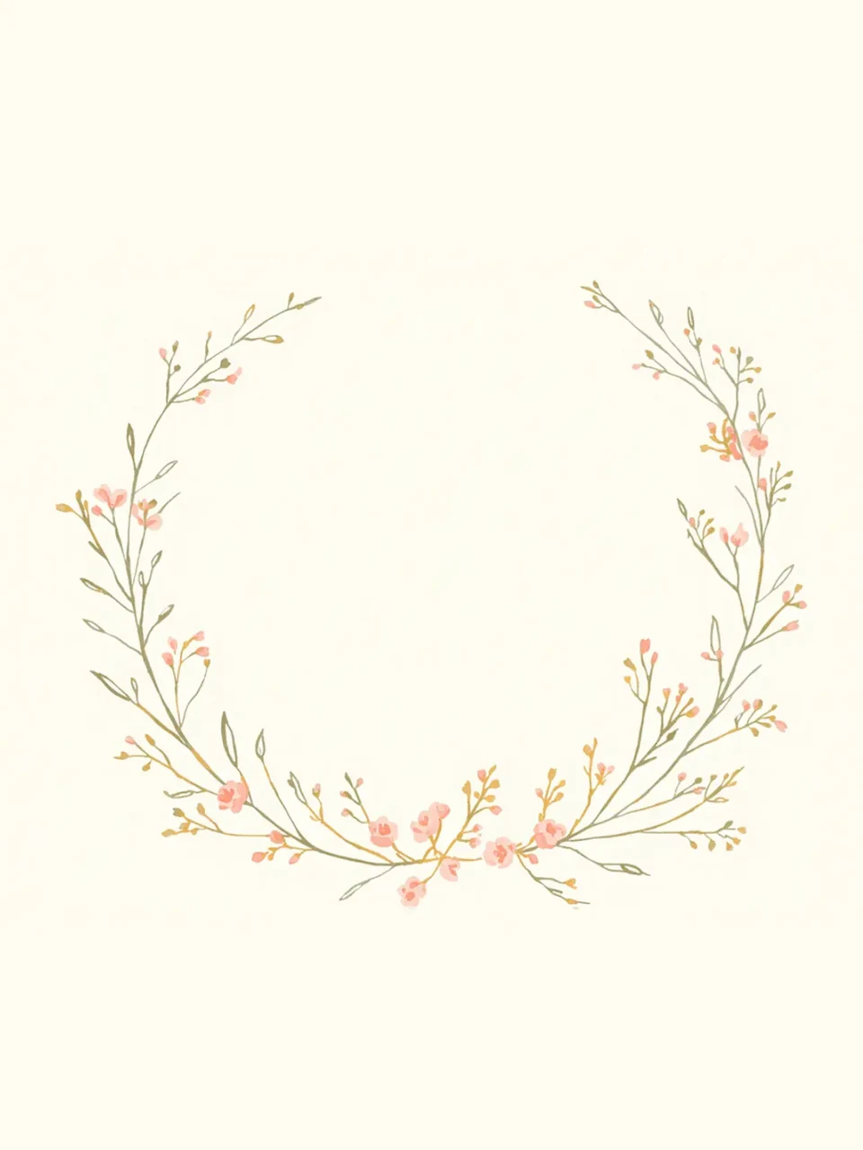 Zarter rosa Blumenkranz