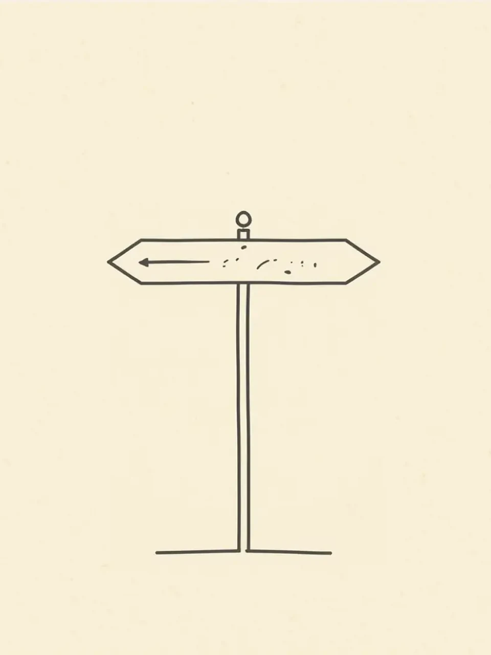 Abschied bei Umstrukturierung: Minimalistische Linienzeichnung