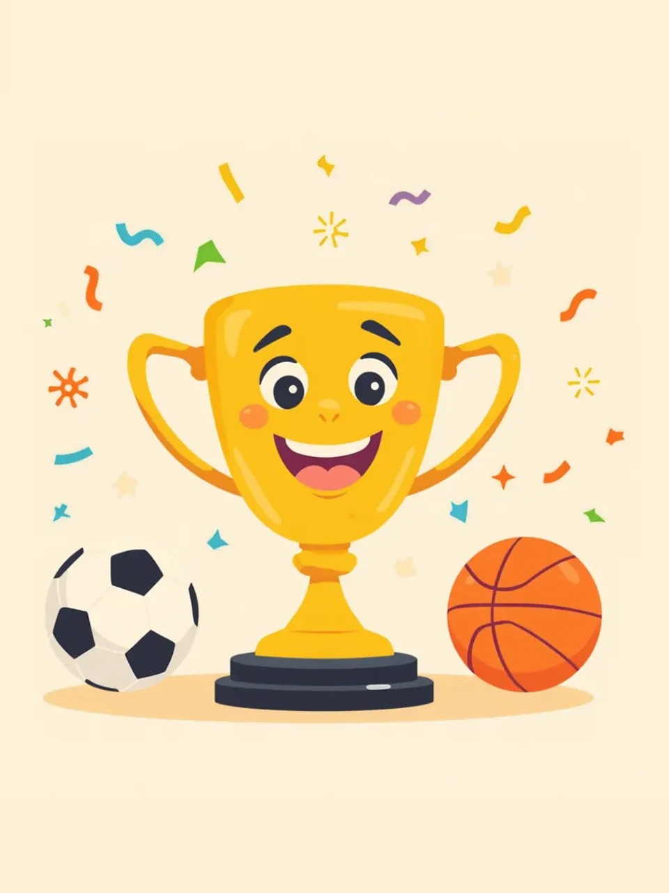 Sportlicher Abschied: Farbenfrohe Illustration