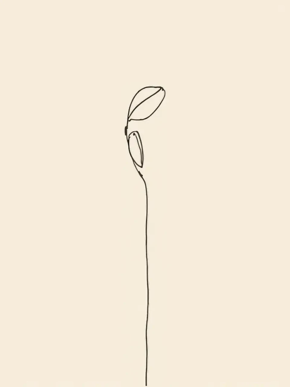 Anteilnahme: Minimalistische Linienzeichnung