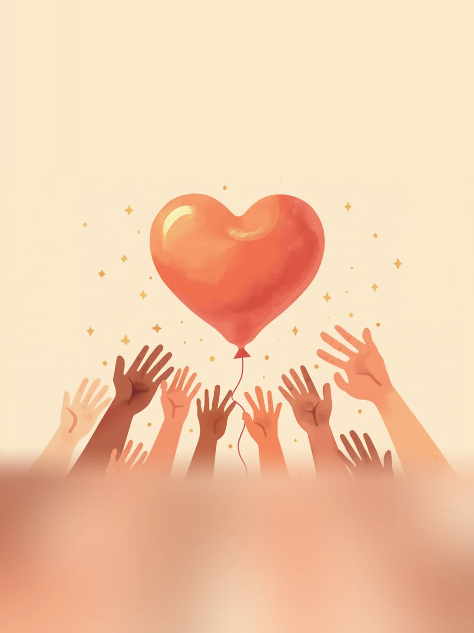 Ehrenamtliches Engagement: Farbenfrohe Illustration