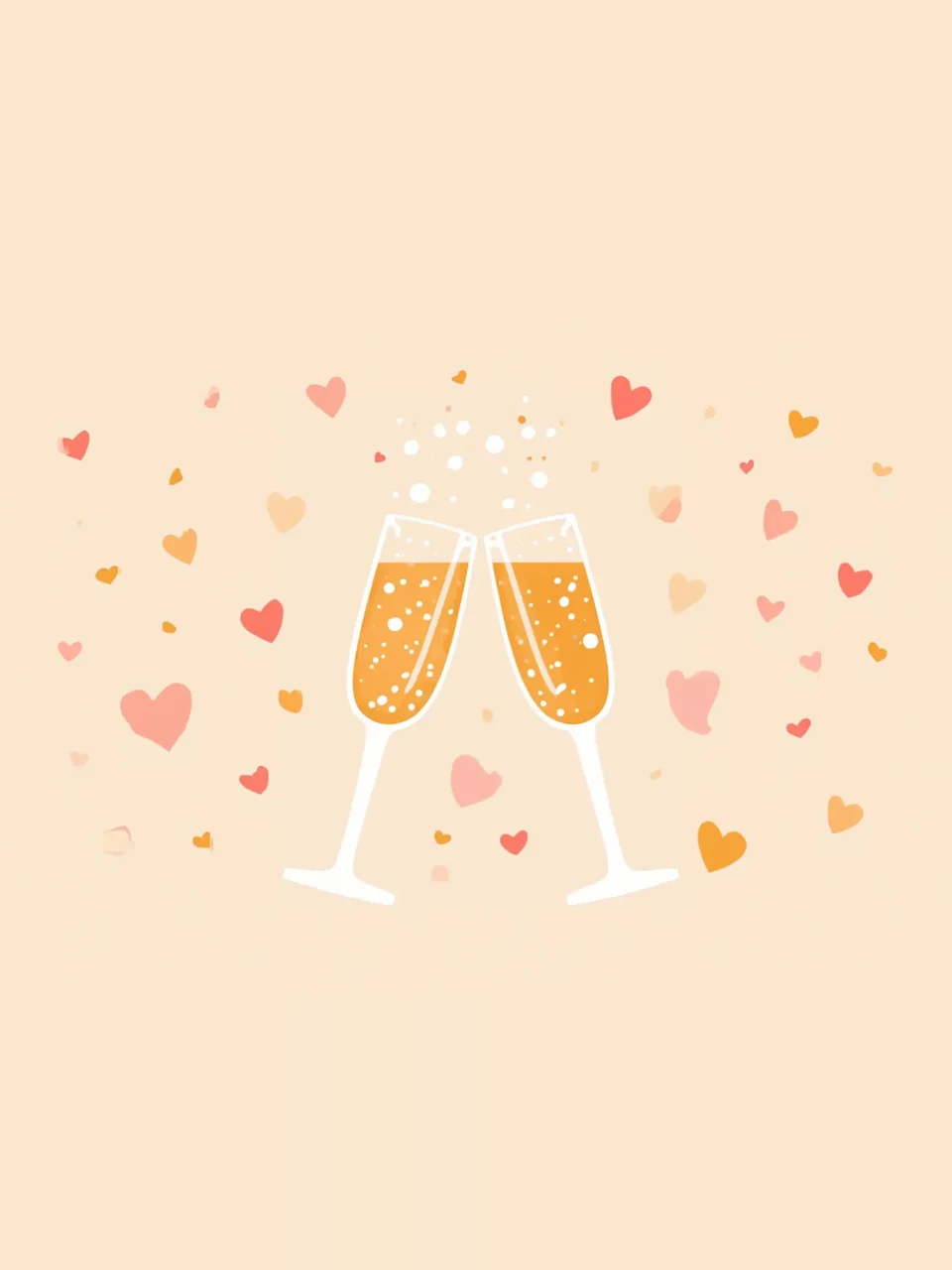 Hochzeitstag: Farbenfrohe Illustration