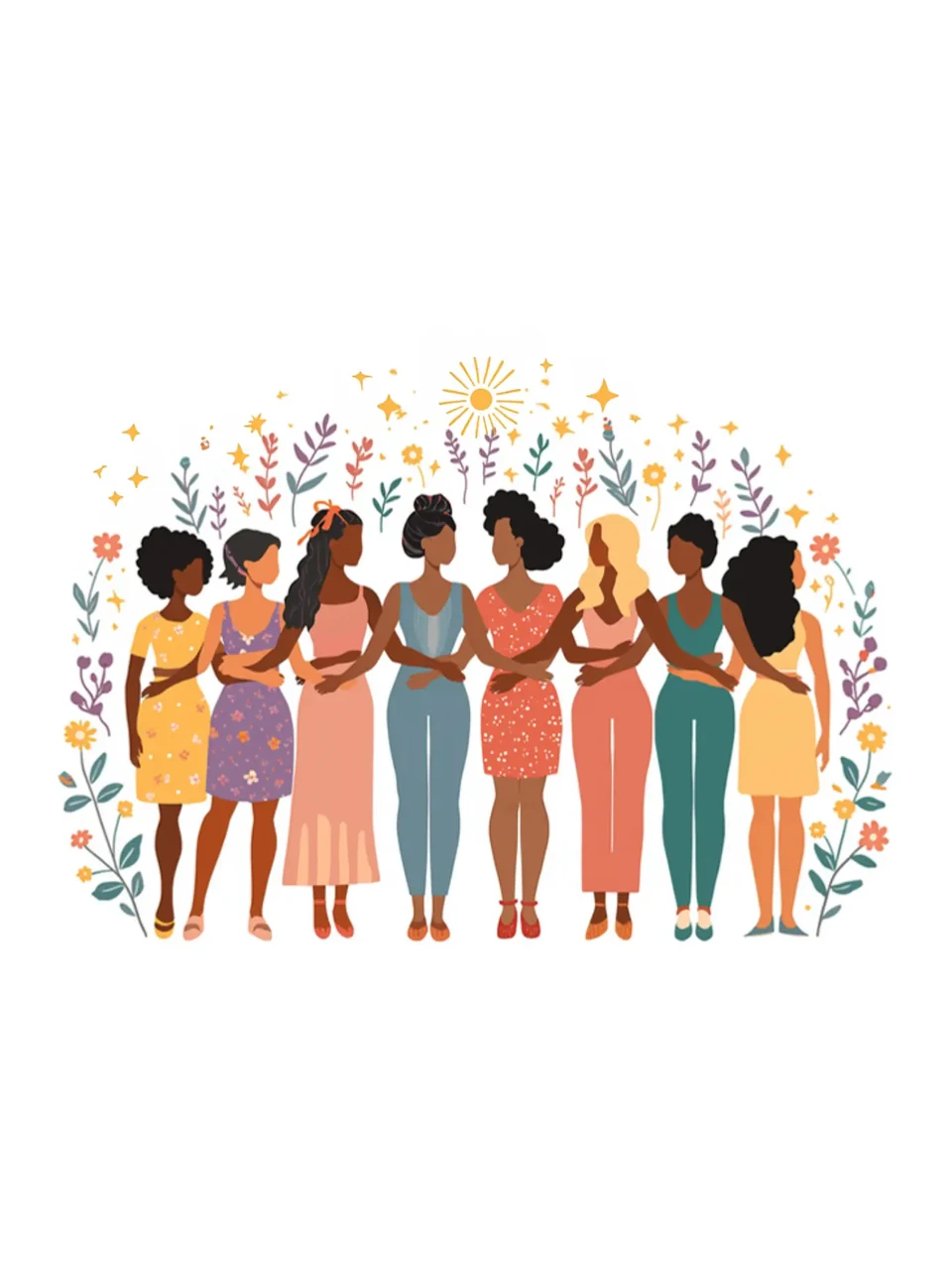 Weltfrauentag: Farbenfrohe Illustration