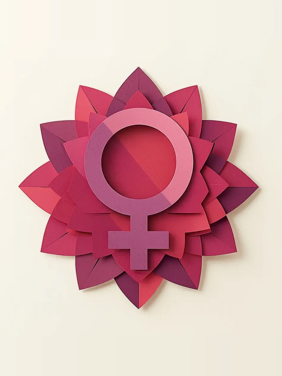 Weltfrauentag: Mehrlagige Illustration